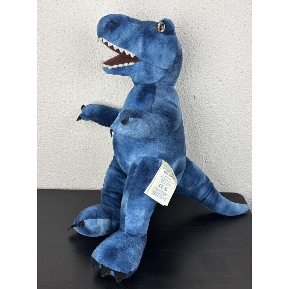 Build A Bear T‎ Rex Dinosaur Blue Tie Dye Plush Stuffed Animal 2017 Toy 17"